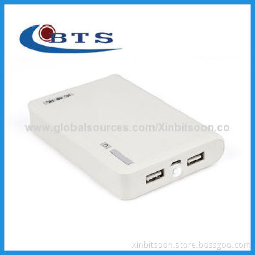 Mobile power bank with 8,800MAh capacity, 2 USB port & LED flashing